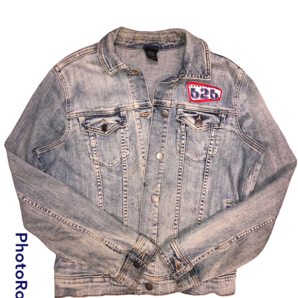 Jean jacket, stitch/626- Disney/ hot topic